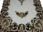 Bead coke Brown Velvet Dining Net Table Cover(110Wx220Lcm)