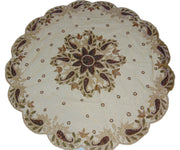 Cutwork Golden Embroidery Round Table Cover(150x150cm)