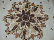 Cutwork Golden Embroidery Round Table Cover(150x150cm)