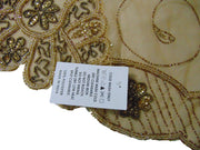zig zac Gold Embroidery Round Table Cover(150x150cm)
