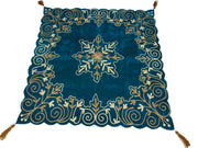 Green Velvet cashmere Table Cover (100x100 cm)
