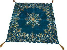 Green Velvet cashmere Table Cover (100x100 cm)