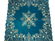 Green Velvet cashmere Table Cover (100x100 cm)