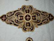 Coke Brown Velvet Net Dining Table Cover(110Wx220Lcm)