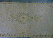 Golden Embroidered  6 seat Dining Table Cover