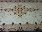 Golden Embroidered  6 seat Dining Table Cover