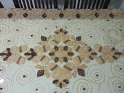 Golden Embroidered  6 seat Dining Table Cover