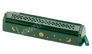 WOODEN COFFIN INCENSE BURNER