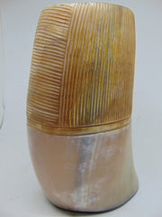 carved Viking Drinking Horn Mug