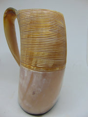 carved Viking Drinking Horn Mug