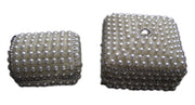 SQUARE SHAPE PEARL LAC BOXES
