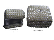 SQUARE SHAPE PEARL LAC BOXES