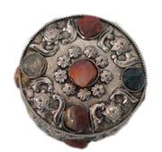 METAL JEWELERY BOX DECORATED WITH STONE