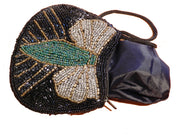 BEADED COIN WRIST HAND BAG