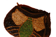 BEADED COIN WRIST HAND BAG