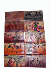 EMBOSS MOTIF LEATHER CLUTCH BAG
