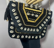 Shell sequin embellished banjara  Boho bag clutch