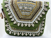 Shell sequin embellished banjara  Boho bag clutch