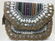 Shell sequin banjara  Boho bag clutch