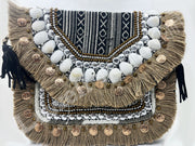 Shell sequin banjara  Boho bag clutch