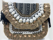 Shell sequin banjara  Boho bag clutch