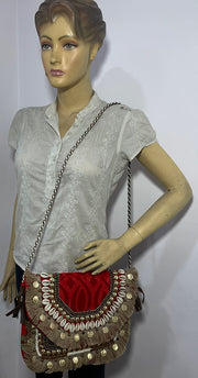 Boho Coin and Tassel Banjara Bag