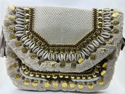 Boho Banjara Sling With Shell Coins clutch Bag