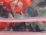 WOOL SCREEN PRINTED SALVAGE SHAWLS
