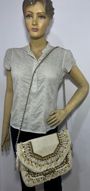 Boho Banjara Sling With Shell Coins clutch Bag