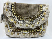 Boho Banjara Sling With Shell Coins clutch Bag