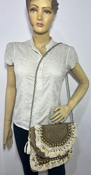 Boho Banjara Sling With Shell Coins clutch Bag