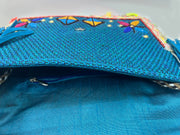 Multicolor Hand Embroidered Boho Clutch Purse Bag