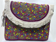 Multicolor Hand Embroidered Boho Clutch Purse Bag