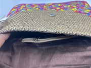 Multicolor Hand Embroidered Boho Clutch Purse Bag