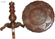 WOODEN ROUND TABLE WITH PEDAL