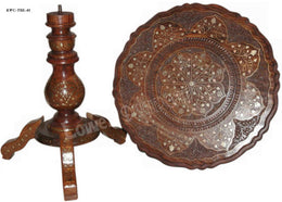 WOODEN ROUND TABLE WITH PEDAL