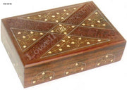 WOODEN HAND CARVED JEWELRY BOX