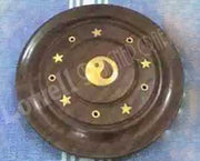 WOODEN INCENSE CONE HOLDER ROUND PLATE
