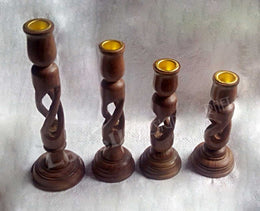 MANGO WOOD CANDLE STAND