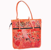CAMEL DESIGN LEATHER SHOULDER BAG