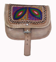 ARI EMBROIDERY LEATHER LONG SHOULDER HANDLE BAG