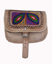 ARI EMBROIDERY LEATHER LONG SHOULDER HANDLE BAG