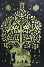 TREE ELEPHANT TAPESTRY WALL HANGING BEDDING