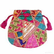 MULTICOLOR PHULKARI POTLI PURSE