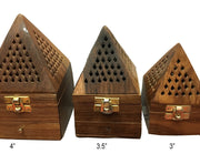 Wooden Loban Burner Pyramid Shape