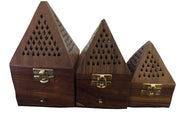 Wooden Loban Burner Pyramid Shape