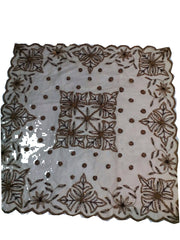 JUTE FABRIC EMBROIDERY TABLE COVER