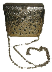VINTAGE PURSE BRASS CUTWORK  BAG