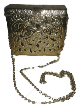 VINTAGE PURSE BRASS CUTWORK  BAG