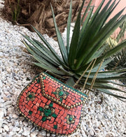 HANDMADE VINTAGE METAL CLUTCH SLING BAG